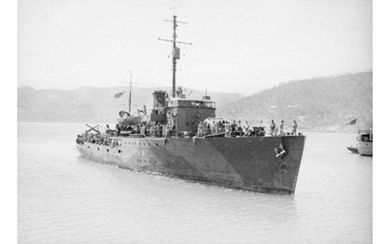 HMAS Armidale (I) in Port Moresby Harbour, September 1942.