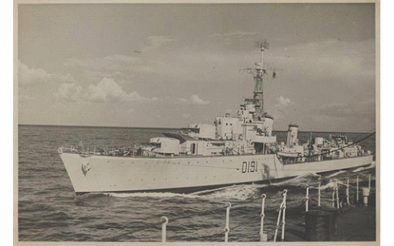 HMAS Bataan, a tribal class frigate, fired RAN’s first shot in the Korean War in August 1950.