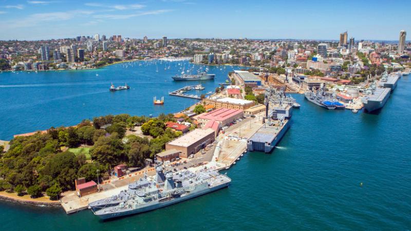 Aerial view of HMAS Kuttabul.