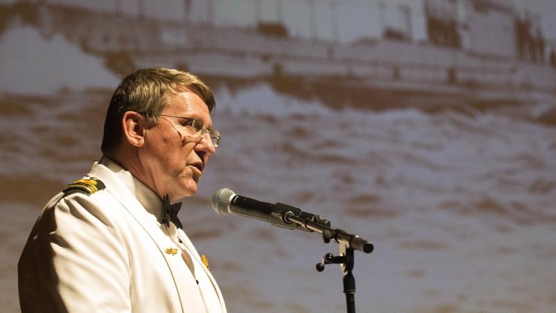 Lieutenant Commander Steven Stanke, narrates Ship Without a Name, written in memory of Australian submarines AE1 and AE2.