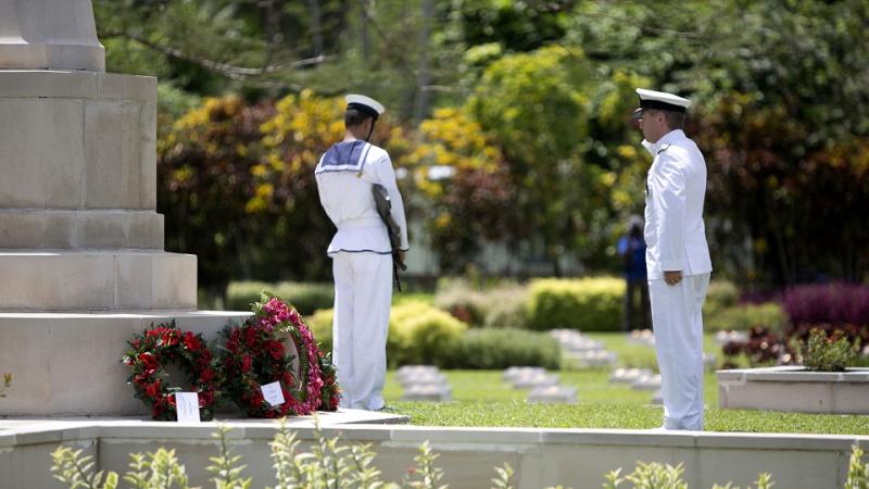 Wreath laying service for the Battle of Bita Paka.