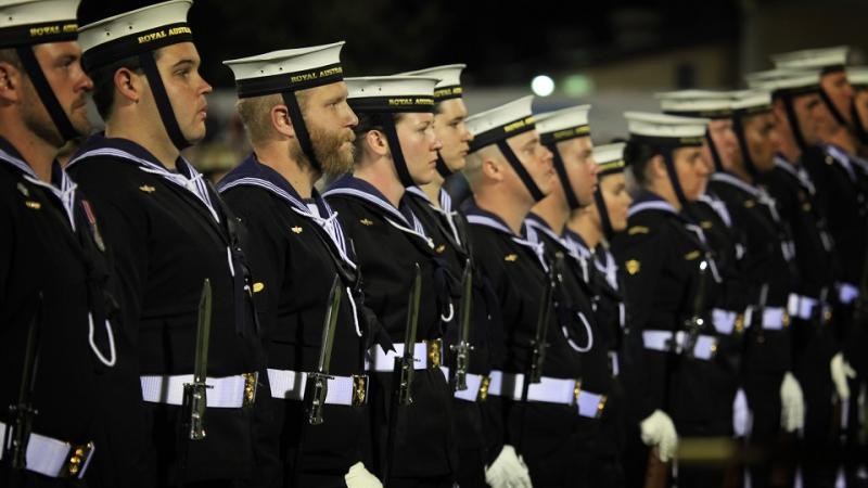 Navy personnel at the Brisbane Ekka.
