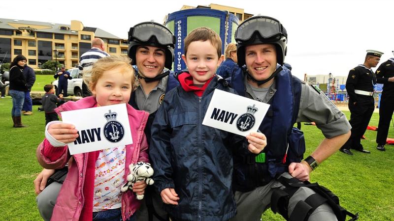 Adelaide Navy Week display held at Wigley Reserve , Glenelg.
