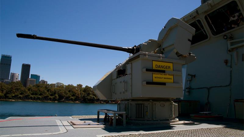 The DS30B is a marinised, stabilized gun mount, which accommodates the Oerlikon 30mm cannon.