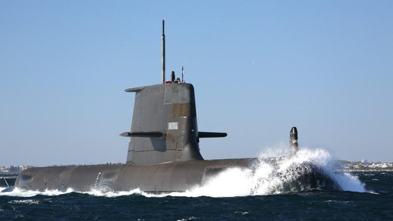 HMAS Dechaineux, diesel-electric guided missile submarine.