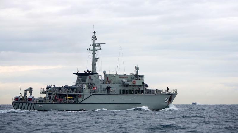 HMAS Diamantina, diesel-electric guided missile submarine.
