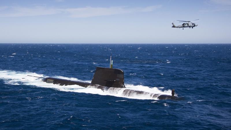 HMAS Rankin, diesel-electric guided missile submarine.