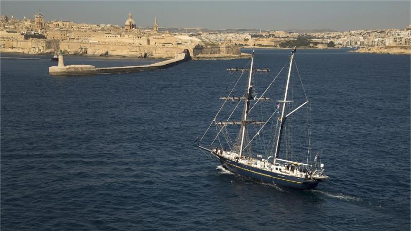 Young Endeavour, sail training ship.