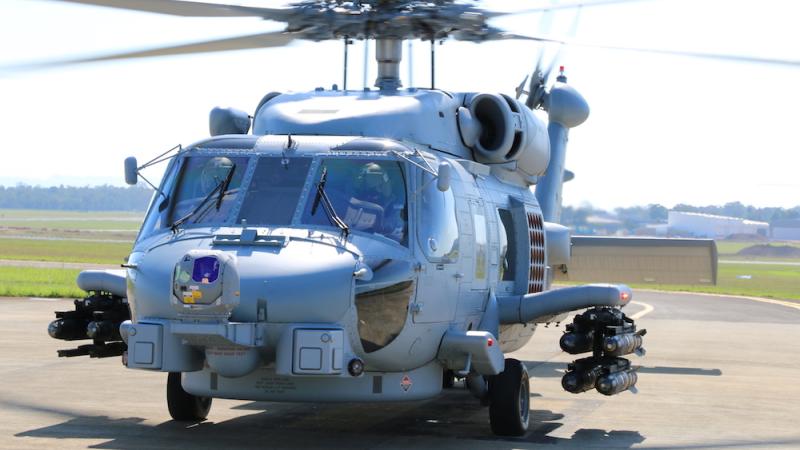 725 Squadron conducted firings of the AGM-114N Hellfire missile from MH-60R Seahawk ‘Romeo’ helicopters.